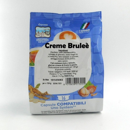 Creme Brulee. Uno System. To.Da Caffè