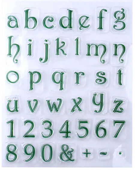 Oaken Bucket NF Script. Lettere e Numeri a Timbro trasferibili da dipingere