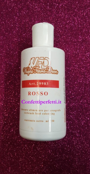 Rosso 250 ml. Colorante a base acqua per Aerografo. WFD