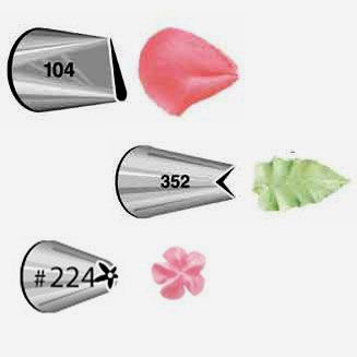 Beccucci Fiori 104 352 e 224. Set di 3 Beccucci Extra Large. Wilton