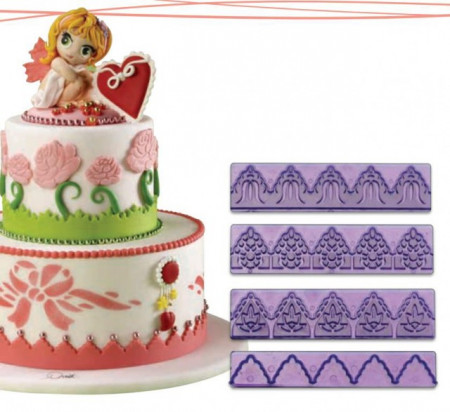 Bordo e Cornice. Set di 4 stampi