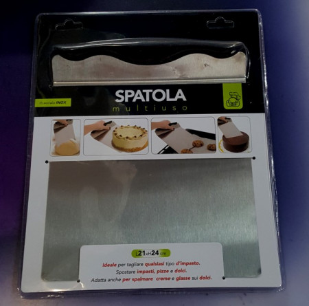 Grande Spatola Porta Torta fino a 40 cm o Tarocco per Impasti in Acciaio Inox.