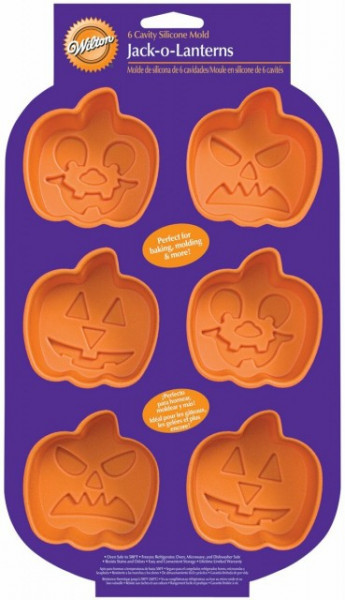 Halloween. Zucca con 3 faccine differenti.Stampo in silicone