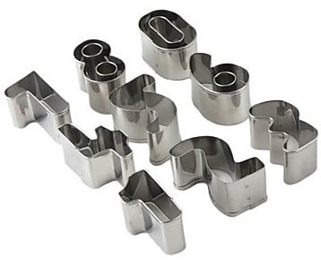 Numeri In metallo Set di 10 stampi