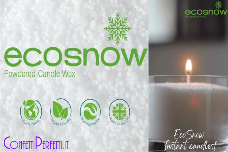 Cera Eco Snow senza fusione per Candele in Contenitore