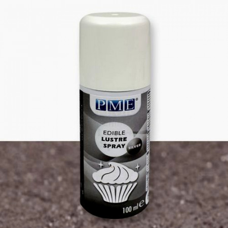 ARGENTO. Spray Brillante e Perlescente Alimentare. PME