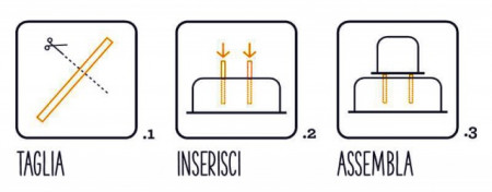 Supporto per Torte a Piani. Seti di 4 Pioli Small di 35 cm