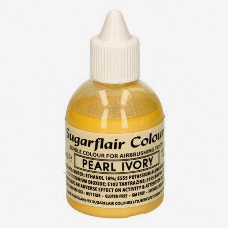 Avorio Perlato 60 ml. Colorante liquido anche per Aerografo. Sugarflair