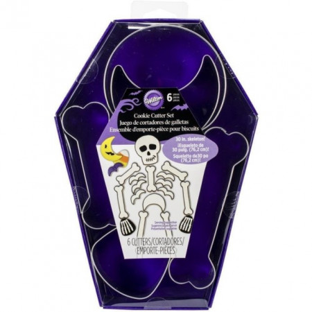 Bara Scheletro e Ossa.Tagliapasta Halloween in metallo. Wilton