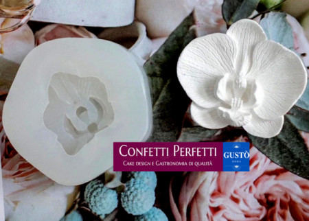 Orchidea 3/D di 3 cm. Stampo Venatore in silicone