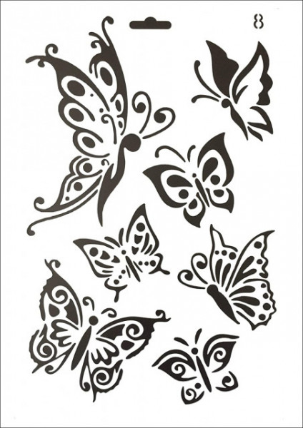 Stencil Fiori Di Campo E Animali - 10 Modelli Per Decorazione Fai Da Te - Foto 5