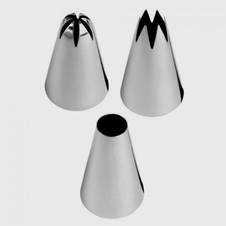 Beccuccio 1M 2D e 2A. Set di 3 Beccucci Extra Large. Wilton