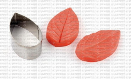 Foglia Universale. 2 Venatori in silicone + Cutter in metallo