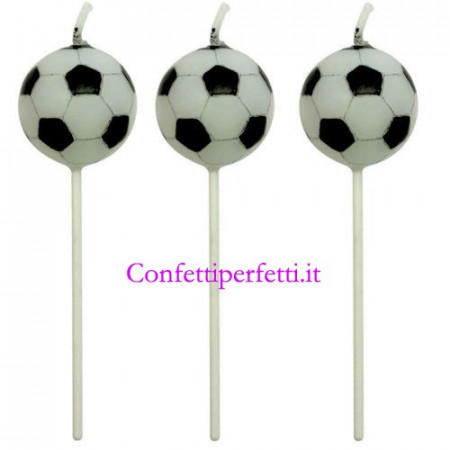 Set di 4 Candeline a forma di pallone da calcio. PME