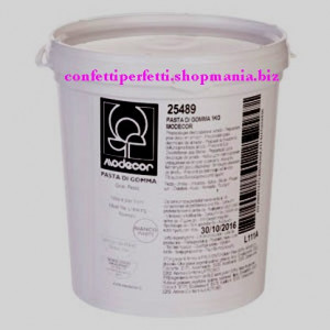1 Kg. Gum Paste Bianca per fiori modecor