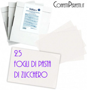 fogli di pasta di zucchero
