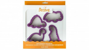 Dinosauri. Set di 4 Tagliapasta in plastica a tema. Originale Decora - Img 2