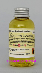Gomma Lacca Lucidante per paste di zucchero, cioccolato e marzapane. Senza Glutine.
