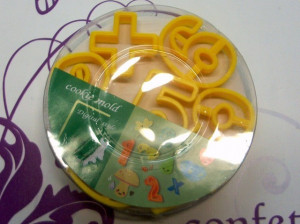 Numeri e simboli tagliapasta in plastica