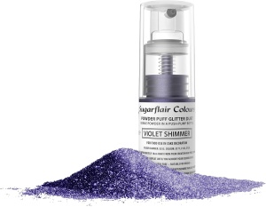 Polvere Spray Glitter Viola perlescente. Naturale 100% ed edibile per Candele e Saponi