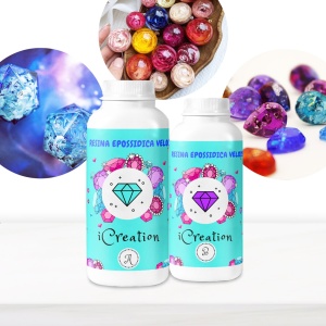 “I-CREATION” – Resina Epossidica veloce per Gioielli e Stampi- 750 gr