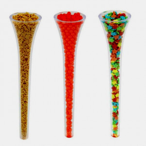 18 cm. Set di 4 Sostegni appuntiti Colonne Trasparenti. PME - Img 4