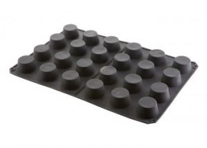 24 Muffin. Stampo in silicone Professionale con Piastra 600x400. - Img 2