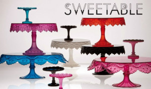 Alzata Message Sweetable Pavoni in vari colori Traslucidi.Diametro 23 cm. - Img 2