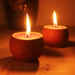 Argilla terracotta candele