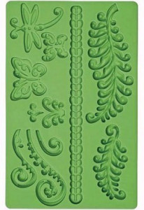 Bosco Felci e Farfalle. Stampo in silicone con 11 motivi più 2 bordure. - Img 2