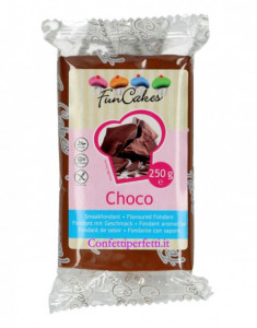 Cioccolato. Pasta di zucchero Marrone Funcakes. 250 gr.