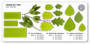Foglie e Petali Vari Fiori. 9 Venatori in plastica sottile
