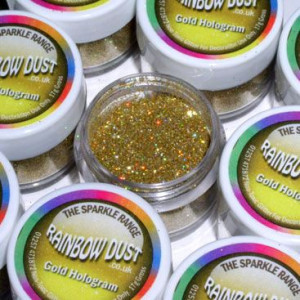 Glitters Oro edibile al 100%. Rainbow Dust