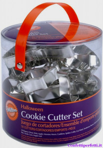 Halloween. Set di 18 Tagliapasta Cutter in metallo in elegante barattolo regalo!! Wilton - Img 2