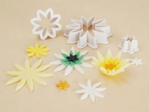 Margherite. 3 Stampi in plastica per la gum paste