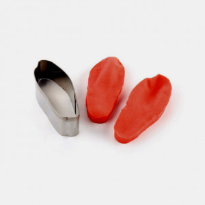 stampo silicone petalo Magnolia con cutter in metallo per la pasta di zucchero