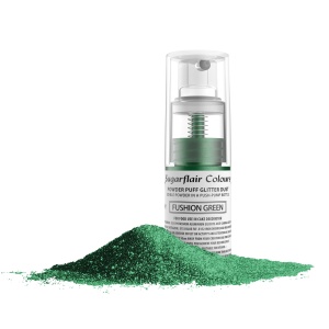 Polvere Spray Glitter Verde Fusion perlescente. Naturale 100% ed edibile per Candele e Saponi