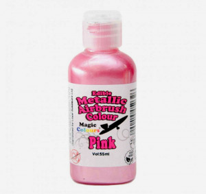 Colorante alimentare liquido metallizzato rosa per Aerografo Magic Colours