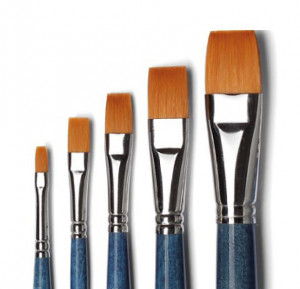 Set di 5 Pennelli per dipingere e decorare. Pennello in Setole Nylon