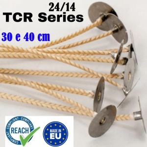 Stoppini TCR 24/14 di 30 e 40 cm di lunghezza per Candele