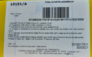 Wafer Paper. Ostia ultra fine e leggera  Ideale per Fiori