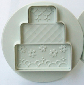 Wedding Cake e Torte matrimoniali. Set 4 Stampi espulsione Tagliapasta di varie misure. - Img 2