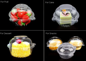  Contenitori Singoli Trasparenti per Alimenti cup cake muffin