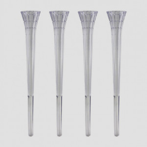 18 cm. Set di 4 Sostegni appuntiti Colonne Trasparenti. PME - Img 1