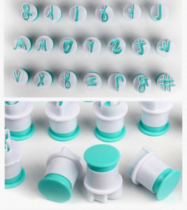 Changrongsheng Stampo Biscotti Timbro Alfabeto Mini Plastica Stampi per