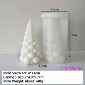 Stampo albero natale a bolle per Candele e Saponi 