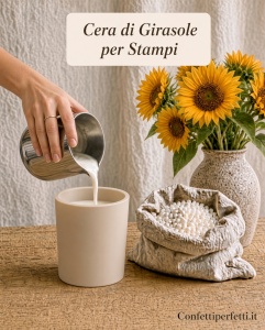 Cera di girasole extra bianca per candele in stampi