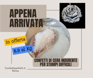 Confetti di Cera Indurente per stampi difficili e resistente al Caldo