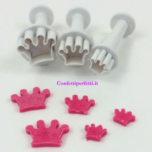 Corone. Set di 3 mini stampi ad espulsione