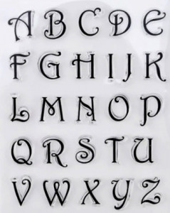 Corsivo Maiuscolo Rossetti Script.Simboli a Timbro trasferibili da dipingere